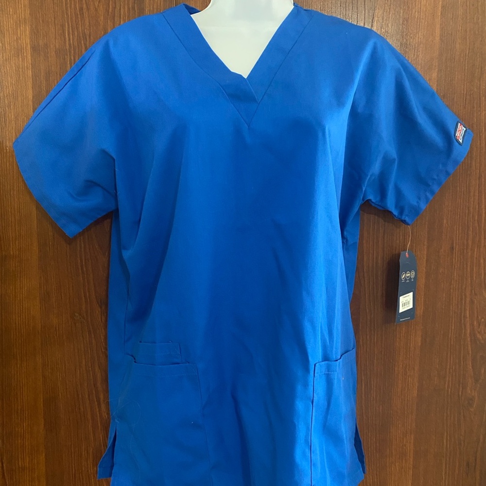 Cherokee scrubs Royal Blue Medical Scrub Top workwear